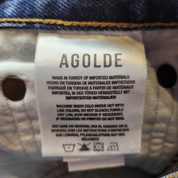 AGOLDE Lana Jeans Blue Size 23 - Picture 4 of 13